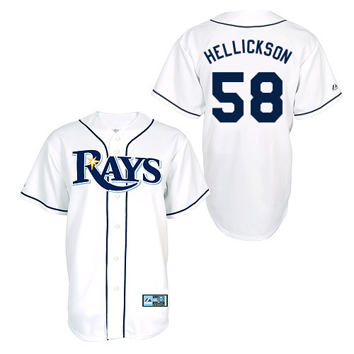 Jeremy Hellickson #58 Youth Baseball Jersey-Tampa Bay Rays Authentic Home White Cool Base MLB Jersey